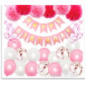 Palloncini di ghisa di buon compleanno in oro rosa